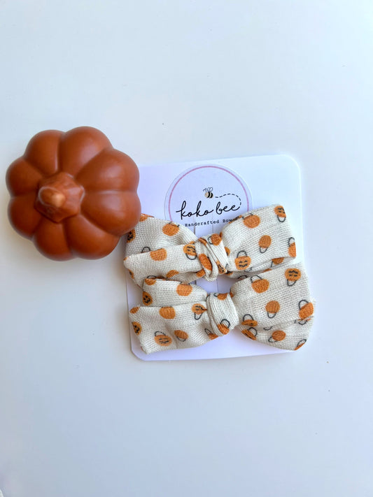 Tiny Pumpkins Gauze Bows