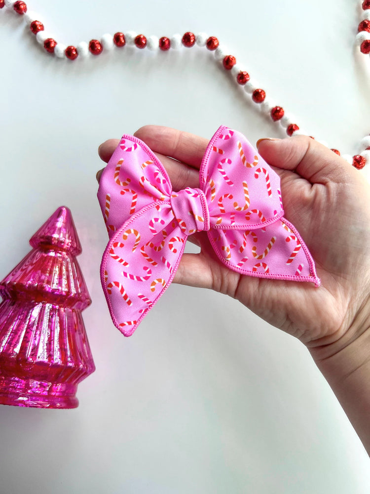 Pink Candy Cane Bows