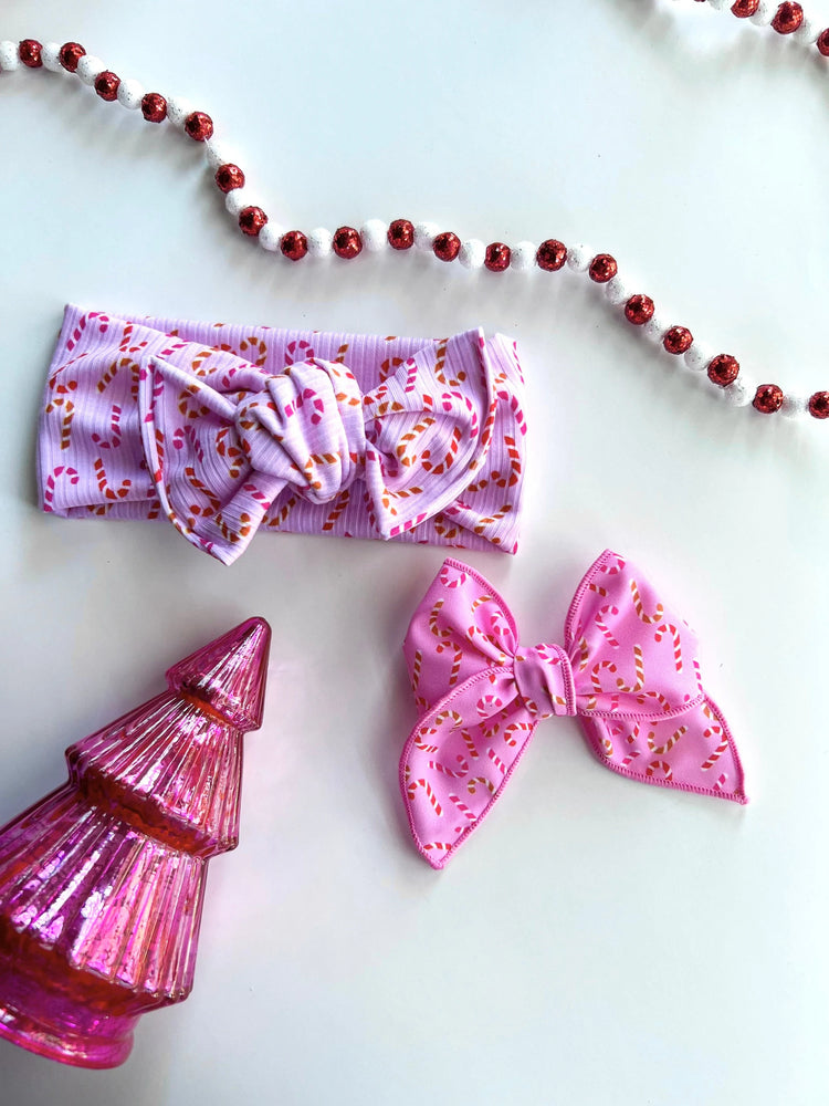 Pink Candy Cane Bows