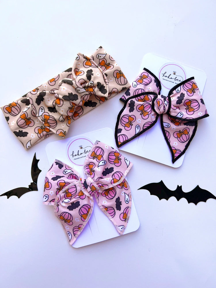 Pink Mouse Pumpkin Bows