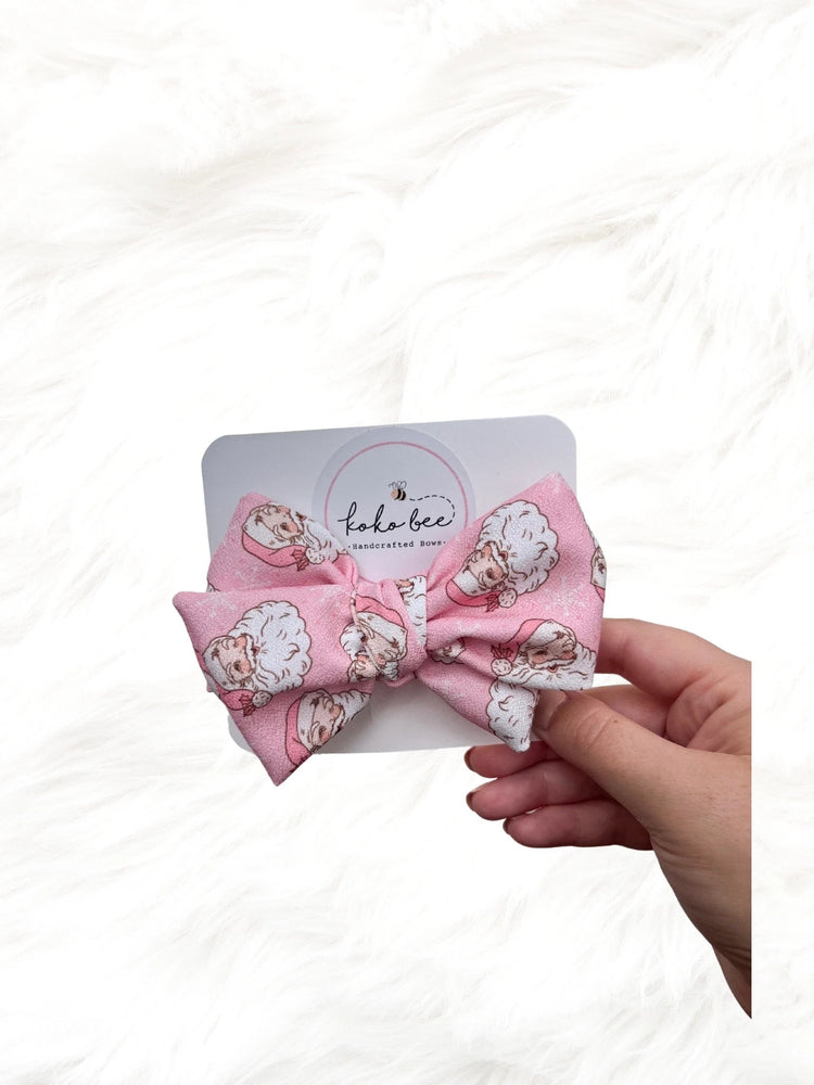 Pink Vintage Santa Bows