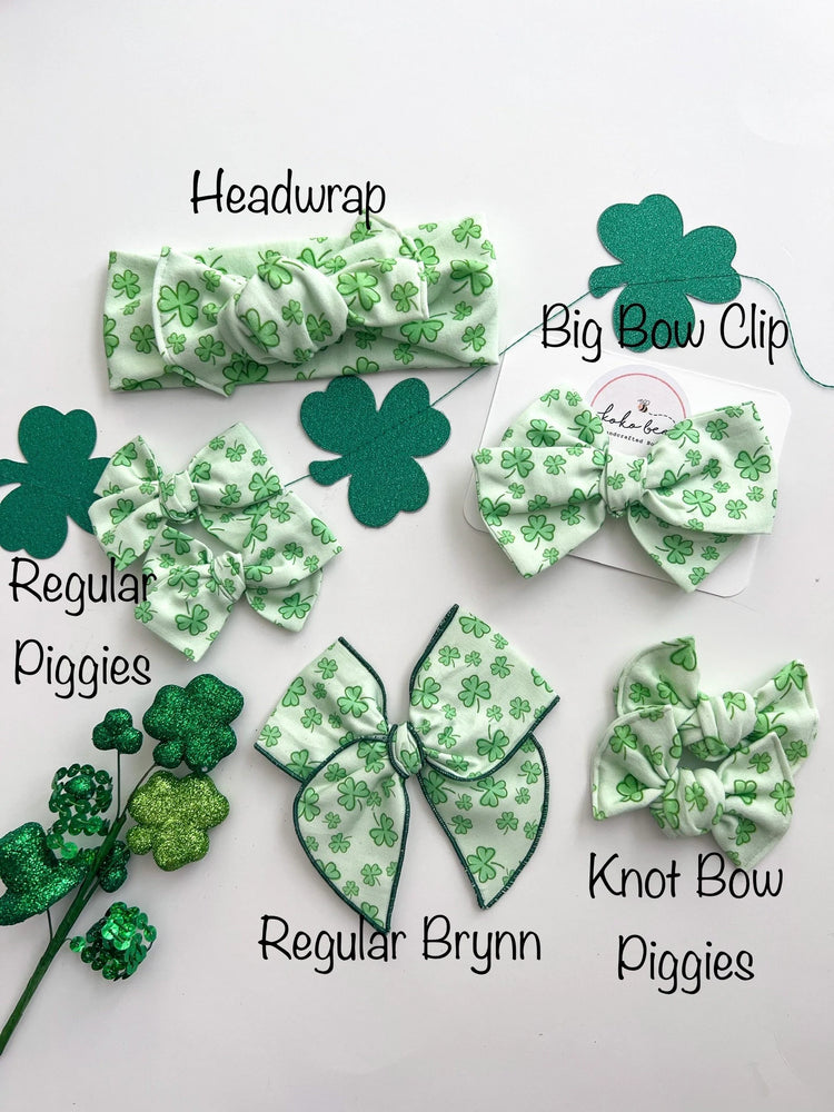 Green Shamrocks Bows