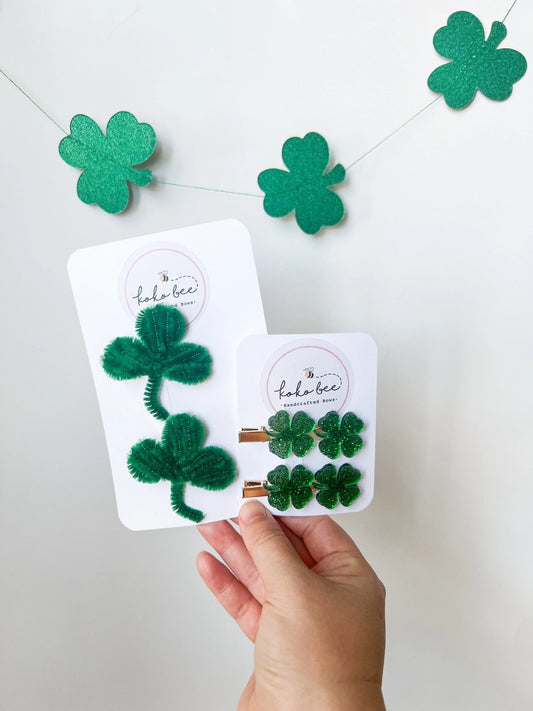 Shamrock Hair Clips