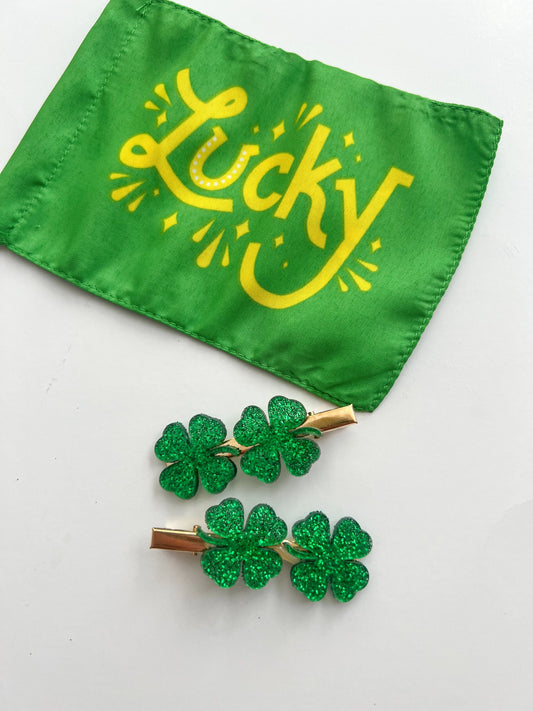 Shamrock Hair Clips